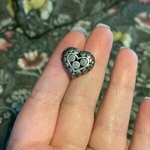 John Hardy Kali Collection Sterling Silver Heart Pebble Tie Tack Lapel Pin